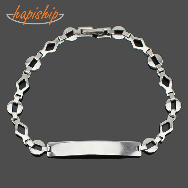 

Hapiship 2018 Men Women Lady Jewelry Stainless Steel Sheet Cross Polygon Hollow Bracelet Bangle For Girl Lady Women Gift PP05