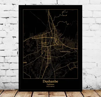 

Dushanbe Tajikistan Map Poster