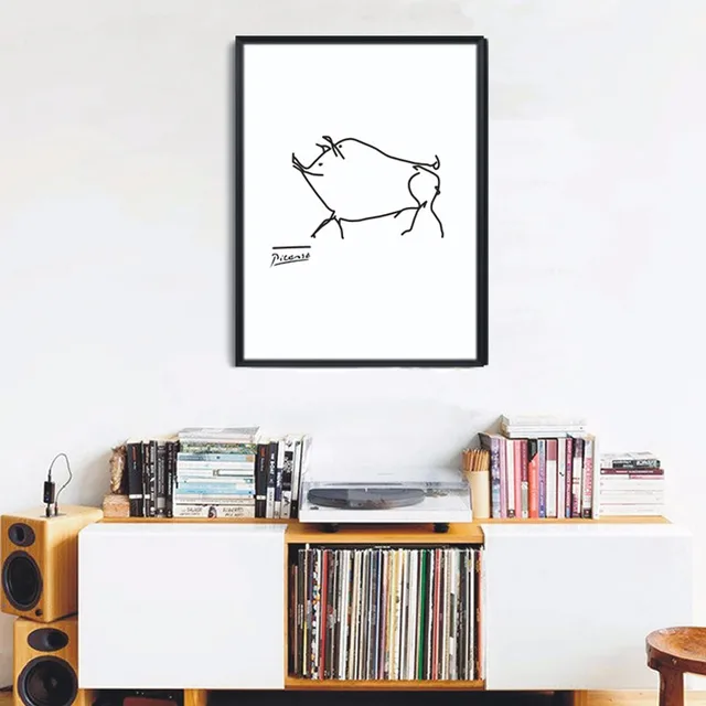 online shop size a3 30x40 pablo picasso pig poster canvas print