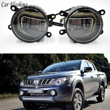 

3-IN-1 Functions LED For Mitsubishi Triton L200 2013 -2017 DRL Daytime Running Light Car Projector Fog Lamp with yellow signal