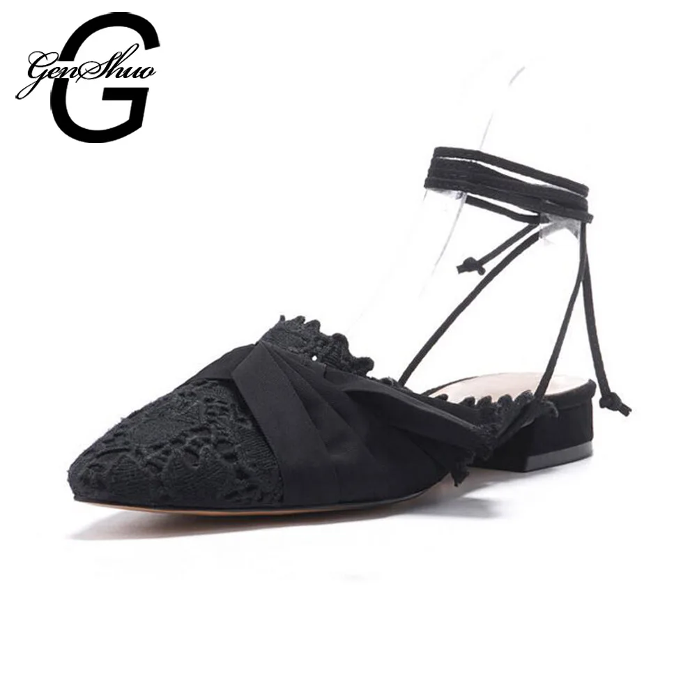 flat mules with ankle strap