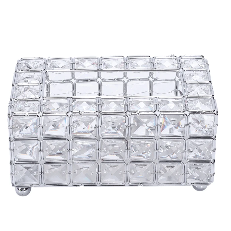 Европейский кристалл коробка для салфеток простой домашний журнальный столик для гостиной ящики Настольный диспенсер салфеток коробка для хранения креативный Автомобиль серебро - Цвет: Sliver