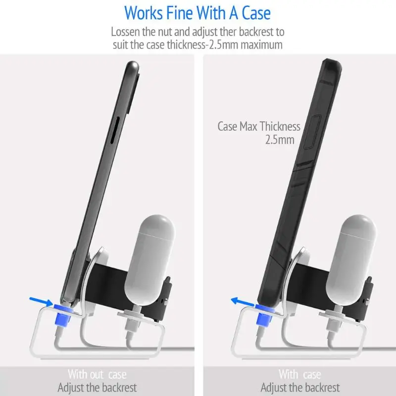 3in1 Алюминий Подставка для зарядки станция держателя док-станция с креплением для iphone для наручных часов Apple Watch серии 1/2/3/4, 42 мм, 38 мм, 40 м Airpods 1/2