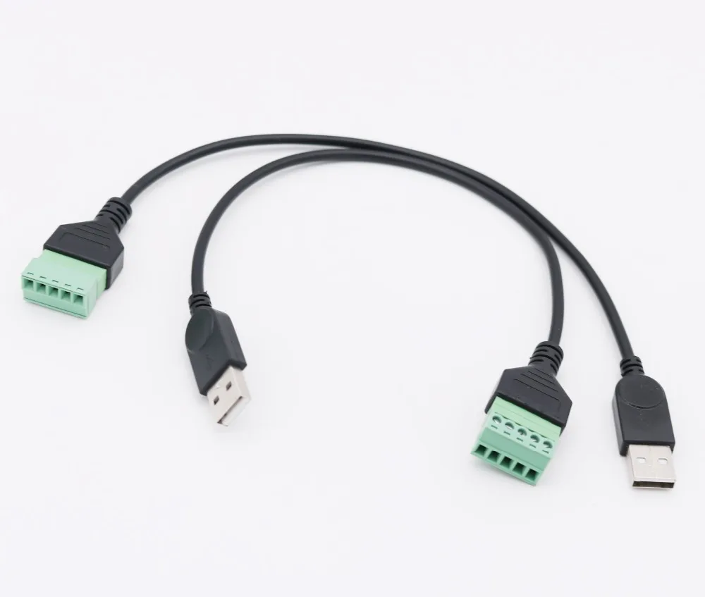 10 штук в наборе USB 2,0 Тип «Папа-папа» 5-контактный представляет наиболее продаваемые наборы винтовых с щит цельный кабельный наконечник адаптер кабель 30 см/1ft