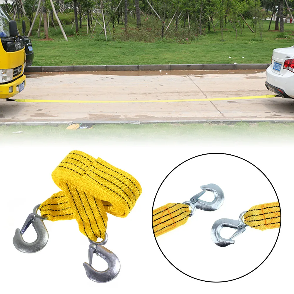 3 Tons 4 Meter 4M Flsorescence Universal Car Tow Cable Towing Strap
