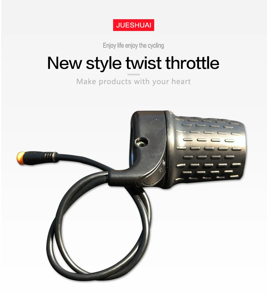 

36V Electric Bike Twist Throttle Ebike Grip Throttle With Two Different Connector electric bike Accelerator Give Grip For Free