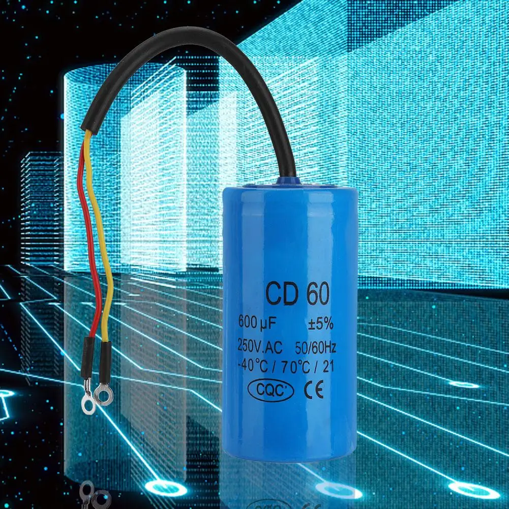 Конденсатор двигателя CD60 600 мкФ 250V AC 50/60Hz стартовый конденсатор компрессора