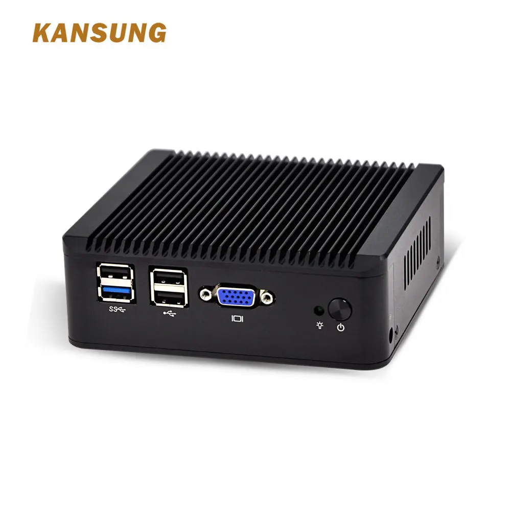 KANSUNG Мини ПК Windows компьютер настольный ПК 4 LAN Intel J1900 Barebone безвентиляторный Linux мини ПК x86 промышленный микро ПК