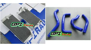 

aluminum racing RH&LH Radiator +BLUE HOSE for Suzuki RMZ450 RMZ 450 2005 05 NEW