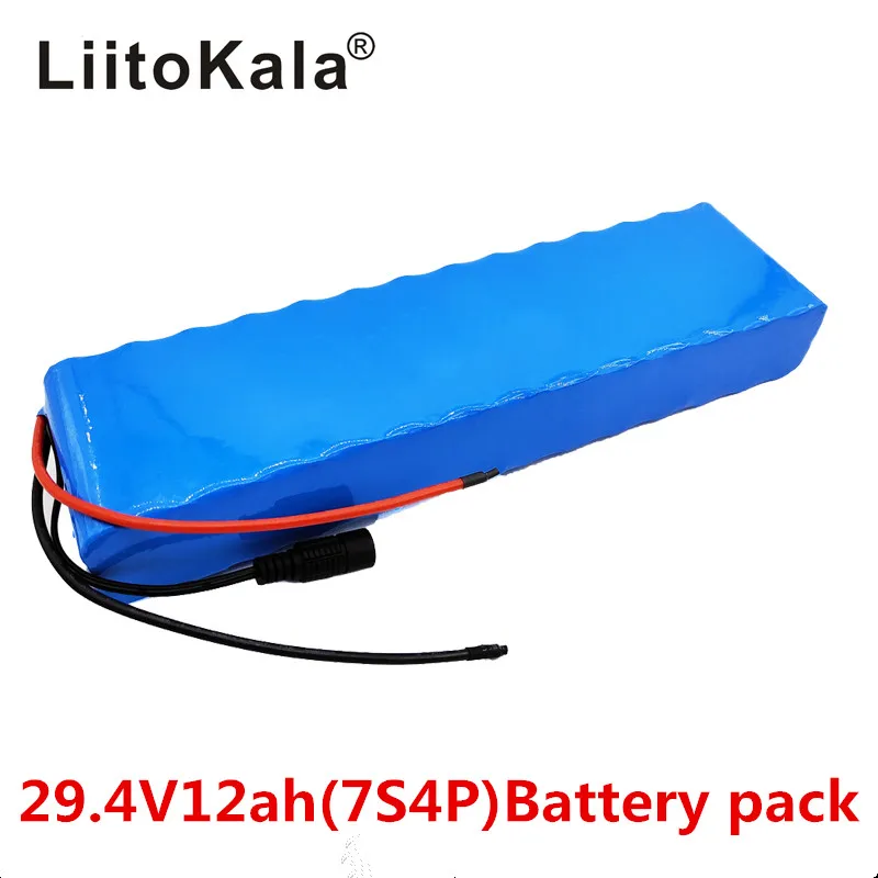 LiitoKala 7S4P 29 4 в 12 Ач электрический велосипед мотор электровелосипед скутер 24 В