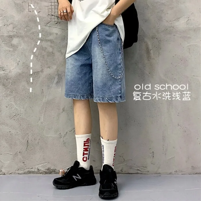 

Men's shorts 2019 summer new slim solid color harajuku vintage five-cent shorts loose casual dad pants fashion youth men's wear