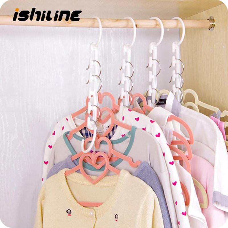 

1pc Plastic Clothes Hanger Wardrobe Storage Rack for Closet Organizer Hooks Space Saving Hanger Drying Rack