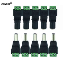 DC12V 5 шт. мужской+ 5 шт. Женский 2,1x5,5 мм DC разъем питания Jack адаптер Разъем для CCTV один цвет светодиодные ленты светильник