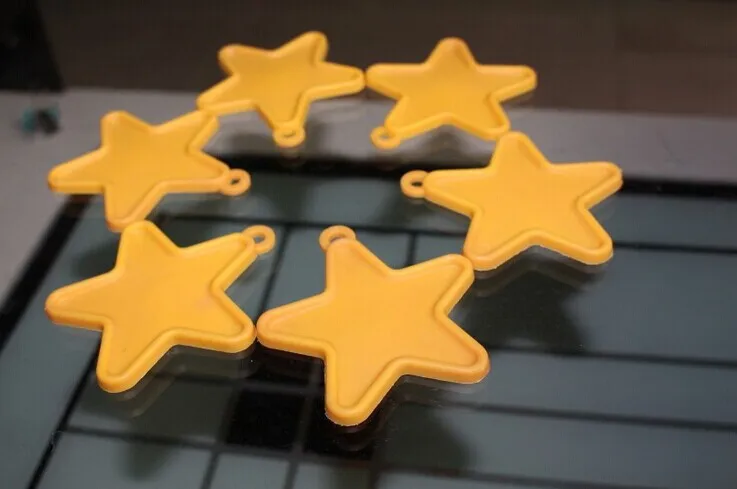 

10pcs Yellow Pastel STAR SHAPE PLASTIC BALLONS WEIGHTS for helium foil balloons pastel yellow color
