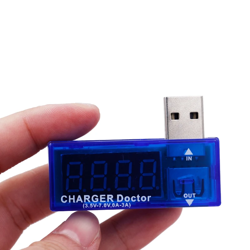 Цифровой маленький измерительный прибор USB тестер тока и напряжения USB Мобильный вольтметр аккумулятора амперметр напряжения двойной порт