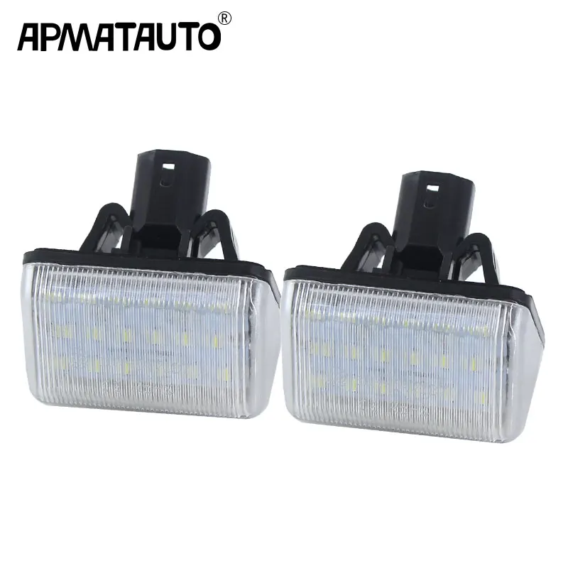 

Apmatauto 2pcs 18SMD For Mazda CX-5 CX-7 Speed6 12V 2Pcs LED Car License Plate Light Lamp White Number Plate Lamp Bulb