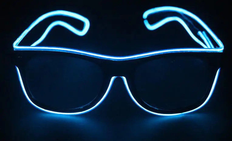 El Wire светящиеся очки для глаз Led DJ яркая безопасная подсветка мигающие крутые