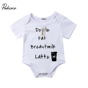 

Baby Boy Girl Letters Printing Bodysuit Infant Babies Kids Cotton Bodysuit Sunsuit Playsuit Clothes Outfit
