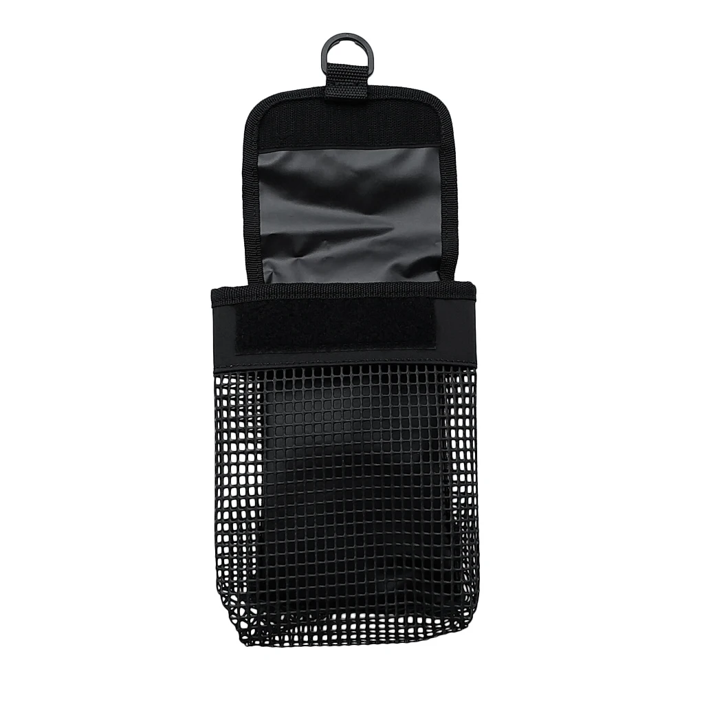 1 Pcs Ultralight Compact Mesh Bag Pouch & Clip for Scuba Diving Reel & SMB Safety Marker Buoy Equipment Gear Holder Water Sports