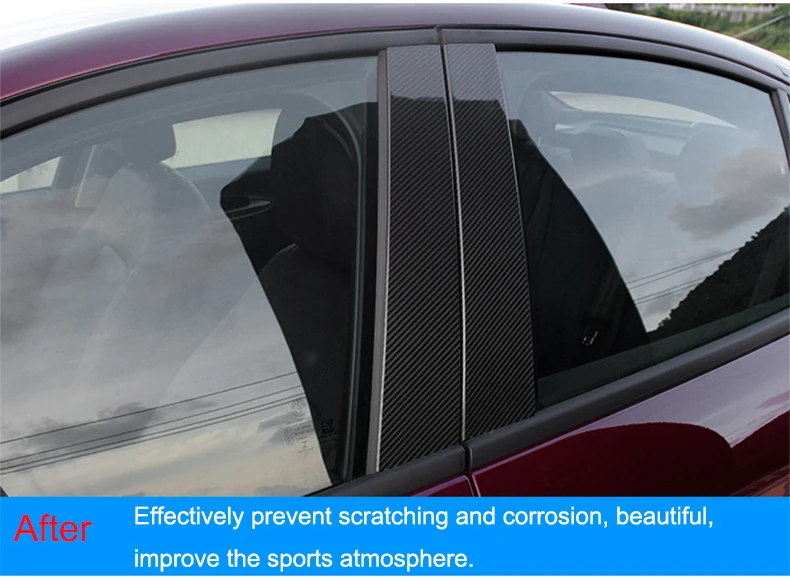 QHCP Автомобильная оконная стойка декоративная наклейка из углеродного волокна для окна автомобиля декоративная наклейка подходит для Alfa Romeo Giulia
