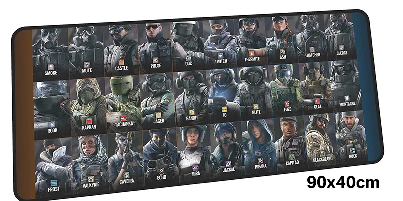 Rainbow six siege pad мышь computador игровая мышь pad 90x40 см padmouse Профессиональный коврик для Мыши Эргономичный гаджет офисные настольные коврики - Цвет: Size 900x400X4MM