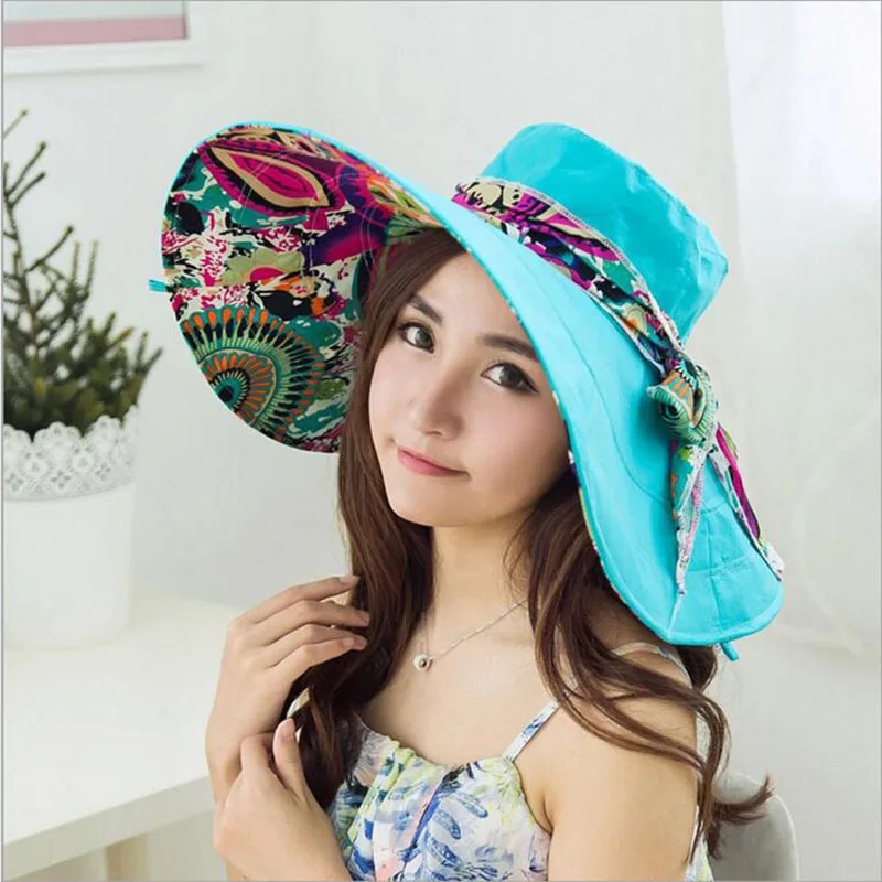 

Double-sided Women Hat Lady Wide Brim Sun Hat Spring Summer Hat For Female UV Protection Beach Hat Casual Chapeau Femme