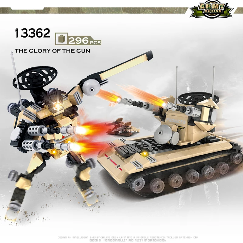

COGO Transform Educational Building Blocks Toys For Children Kids Gifts Robot Tank Army War Soldier Weapon Compatible Legoe