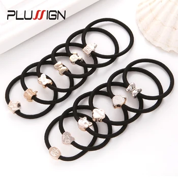 

Top Black Hair Elastics Hair Ties Hair Bands 10Pcs/Lot Bulk Ponytail Holders Seamless Headbands For Women