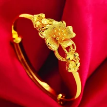 

Popular Rose Punk Style Gold Color Bangle & Bracelet For Women Stainless Steel Bracelets Never Fade High Quality Bracelet