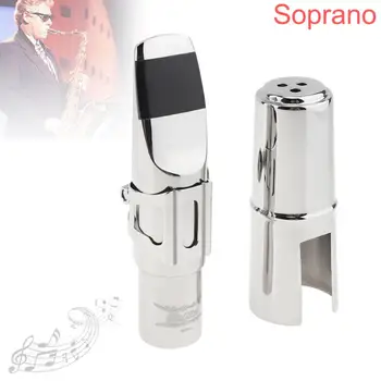 

Soprano Saxophone Mouthpiece Nickelplated Copper Sax Mouth Size 6C 7C for Classical Jazz Music Instrument
