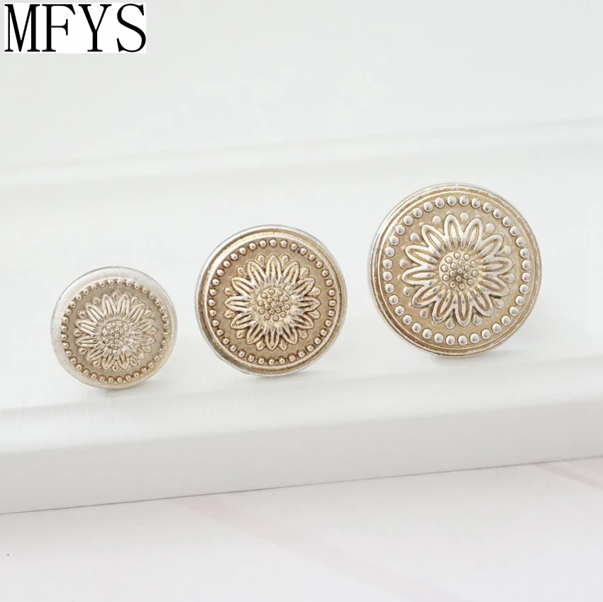 French Shabby Chic Dresser Handle Drawer Knobs Pulls Handles / Antique Silver Kitchen Cabinet Pull Handle Door Knobs Decorative