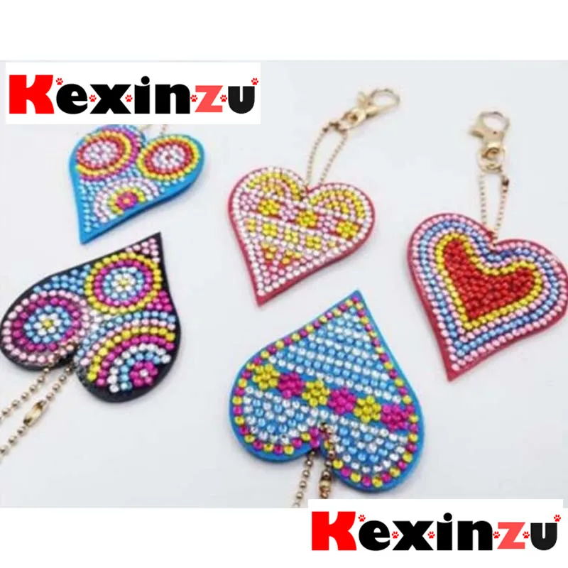 Kexinzu 5D DIY мультфильм круглая Алмазная картина 3D вышивка мозаика брелок наклейки Детские ручной работы DIY креативный подарок 154