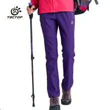 TECTOP осень зима Водонепроницаемая дышащая фелисовая ткань брюки для женщин флис внутренняя Термические велосипедные штаны походные брюки