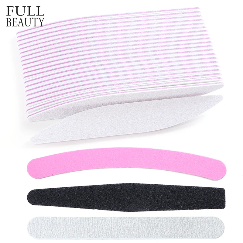 

5pcs 100/180 Sanding Block Nail File Half Moon Buffing Polish Grinding Professional Manicure Pedicure Styling File Tool CHA39