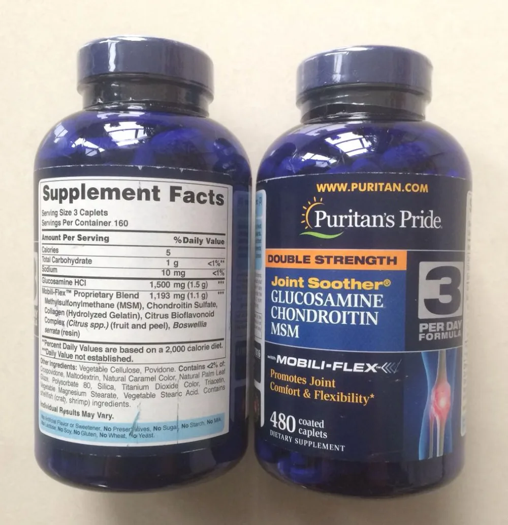 Baratos Origen americano de doble fuerza la glucosamina condrotitn MSM promueve la comodidad y flexibilidad de las articulaciones 480 Uds.