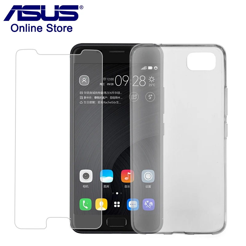 

ASUS Phone Case ZenFone 3s Max, ZC521TL 5.2 inch X00GD, Ultra Thin Silicone Transparent Case+Tempered Glass Protector Film