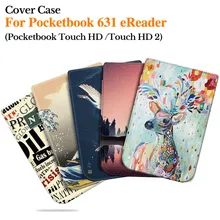 BOZHUORUI Smart Cover для Pocketbook 631 Touch HD/Touch HD 2 Ruby Red читалка моды роспись оболочки аксессуары с «Режим сна/Пробуждение»