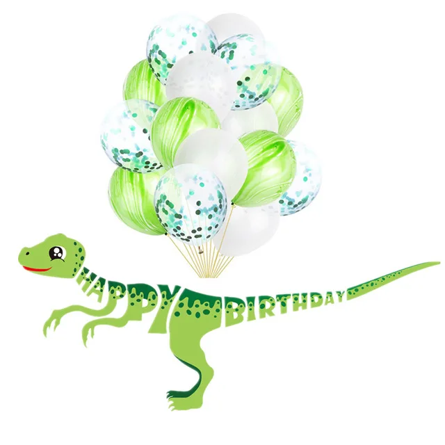 Милый баннер с днем рождения, животное, динозавр, жираф, корова, свинья, гирлянда, воздушный шар для мальчиков и девочек, детский праздничный Декор - Цвет: Оливковый