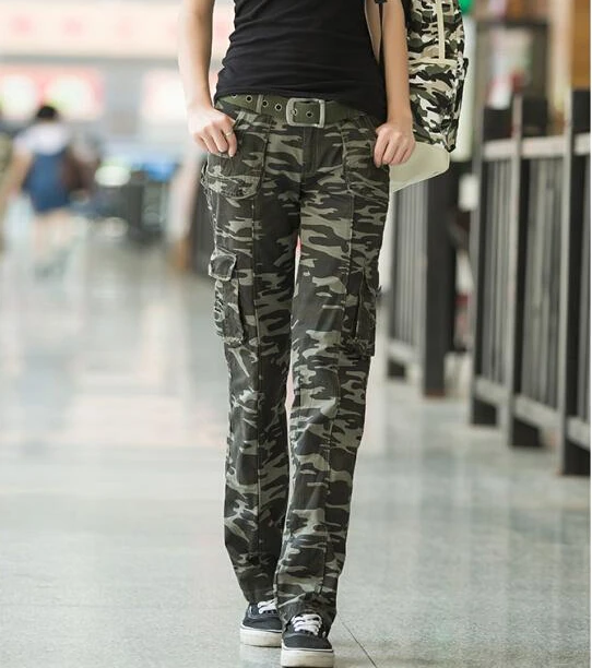 2015 Winter Outdoor Womens Casual Loose Camouflage military multi ...