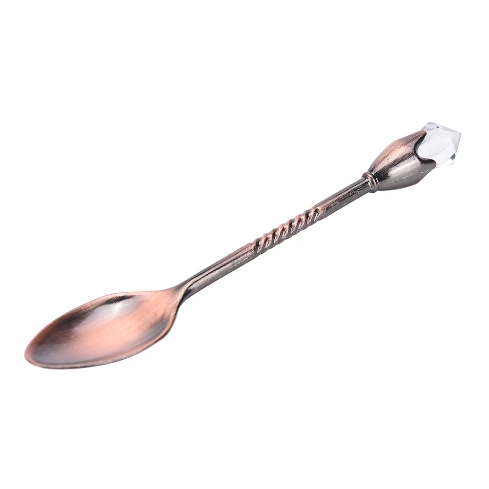 10 6 см винтажная Бриллиантовая ложка из алюминиевого сплава для мороженого|spoon