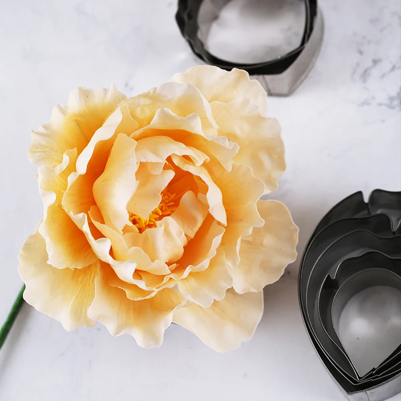 

Rose fondant stainless steel cutter flower mold baking tool