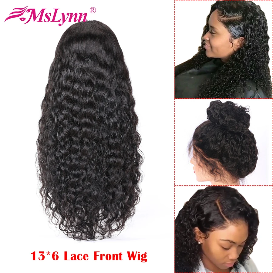 

Curly Lace Front Wig 13x6 Lace Front Human Hair Wigs For Black Women Pre Plucked With Baby Hair Mslynn Remy Brazilian Wig