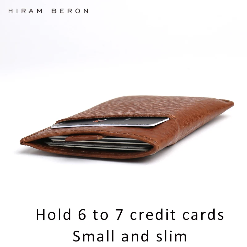 Кошелек Hiram Beron мужской тонкий бумажник из кожи под заказ защита для карт rfid
