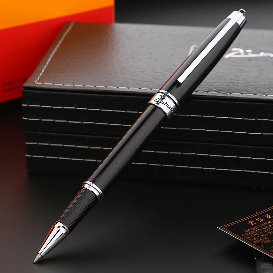 Классическая серия Пикассо Pimio 912 металлическая шариковая ручка с оригинальной подарочной коробкой для деловых подарочных ручек - Цвет: Black