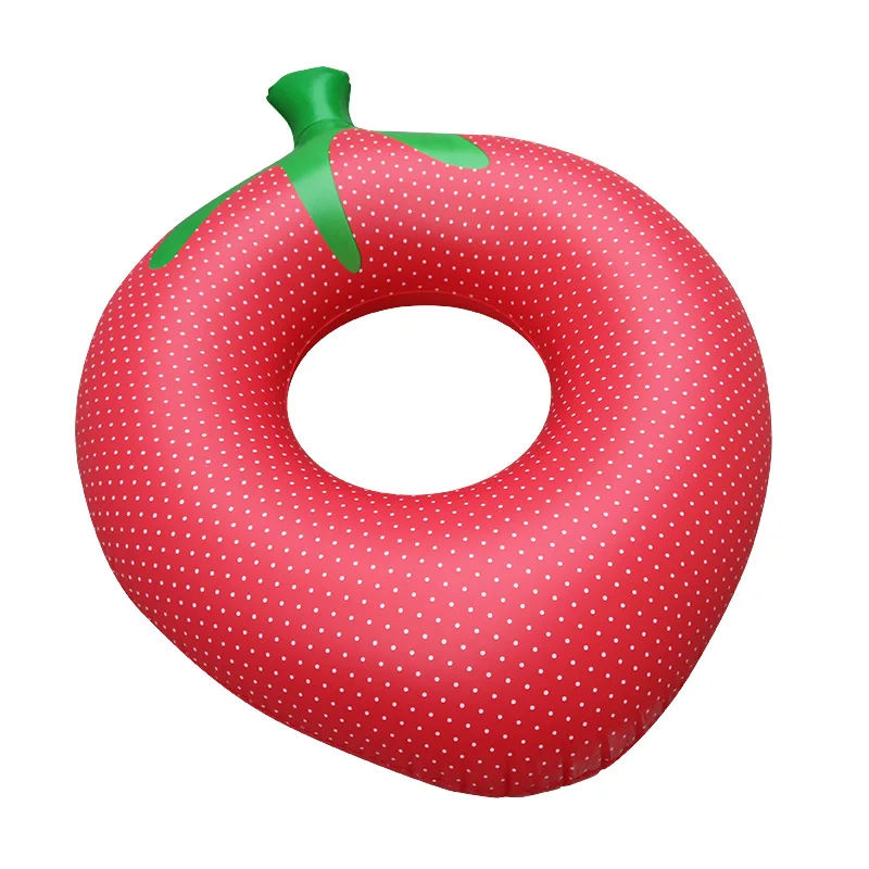 Rooxin 150cm Adult Swimming Ring Strawberry Women Inflatable Swimming Circle Boat Float Pool Summer Water Party Toys