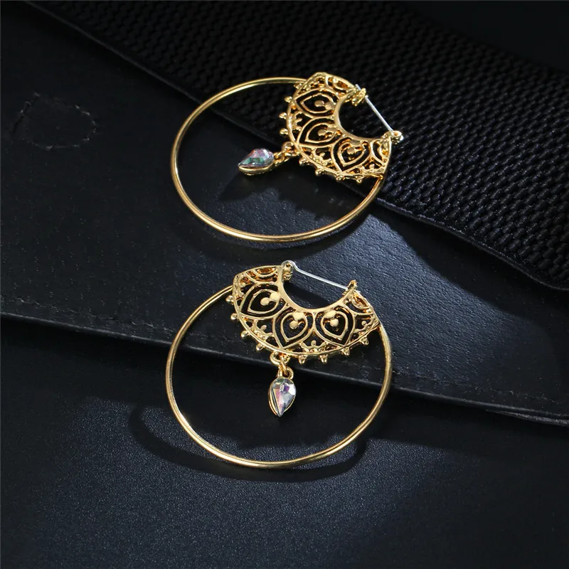 17 км Bijoux, золотые, большие круглые серьги-кольца для женщин, бохо, креольские серьги, вечерние ювелирные изделия, Богемные аксессуары