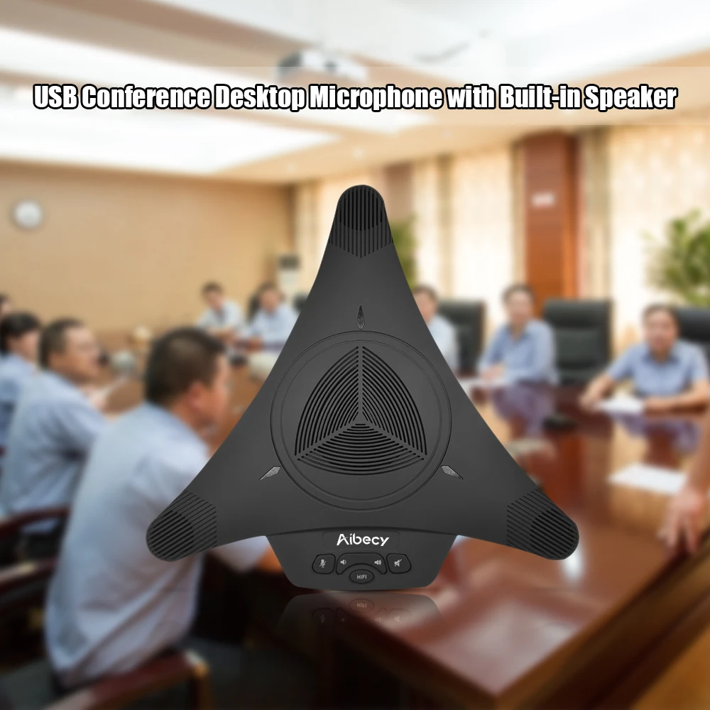 Микрофон Для видеосвязи Aibecy USB 6 м 360d Поддержка Skype MSN QQ для компьютера мобильный
