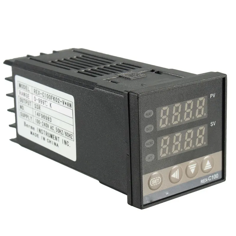 Абсолютно цифровой 110-240 в PID REX-C100 регулятор температуры+ 40A SSR+ K термопара
