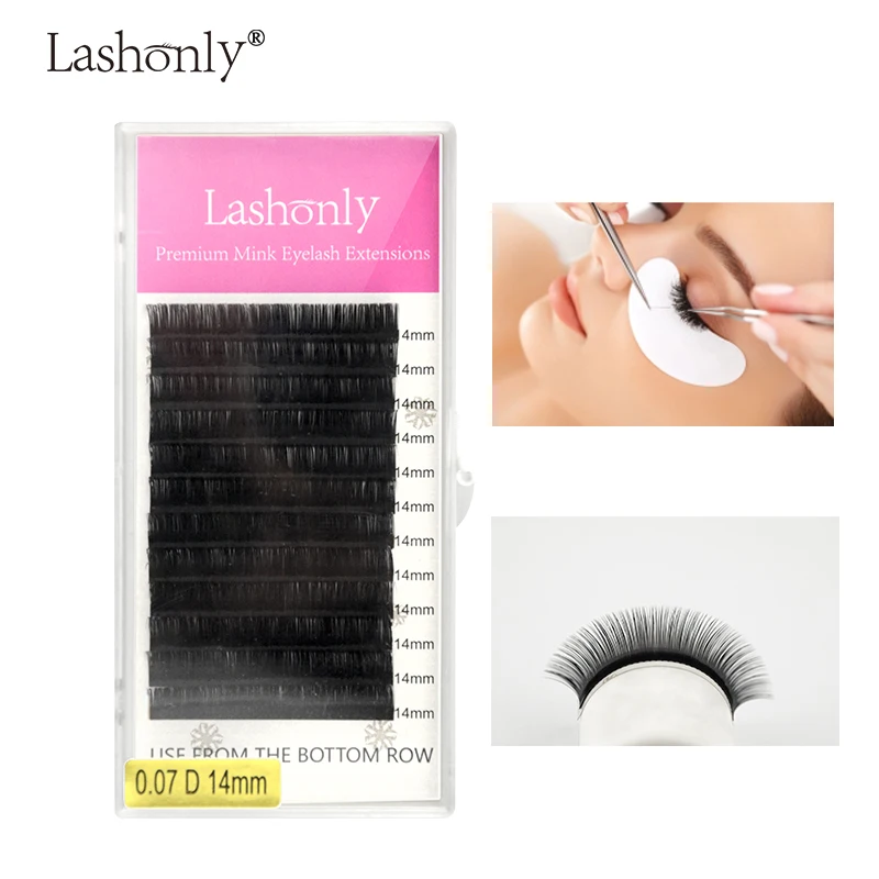 Lashonly 8~ 15 мм Смешанные натуральные Индивидуальные ресницы для наращивания мягкие поддельные ложные ресницы qeelasee качество Макияж инструмент Cilios