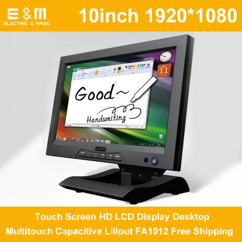 10 inch Touch Screen HD LCD Display Desktop Multitouch Capacitive Liliput FA1012 Free Shipping | Электронные компоненты и